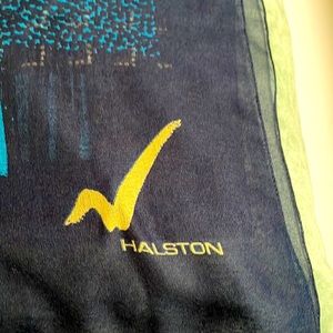 Halston logo scarf